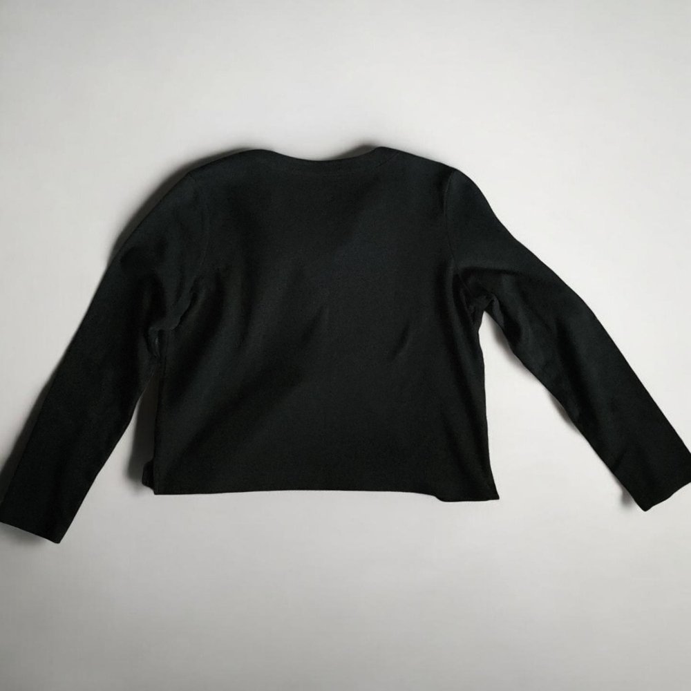 Isaac Mizrahi Black Button Down Shirt-Size Medium - Picture 3 of 6